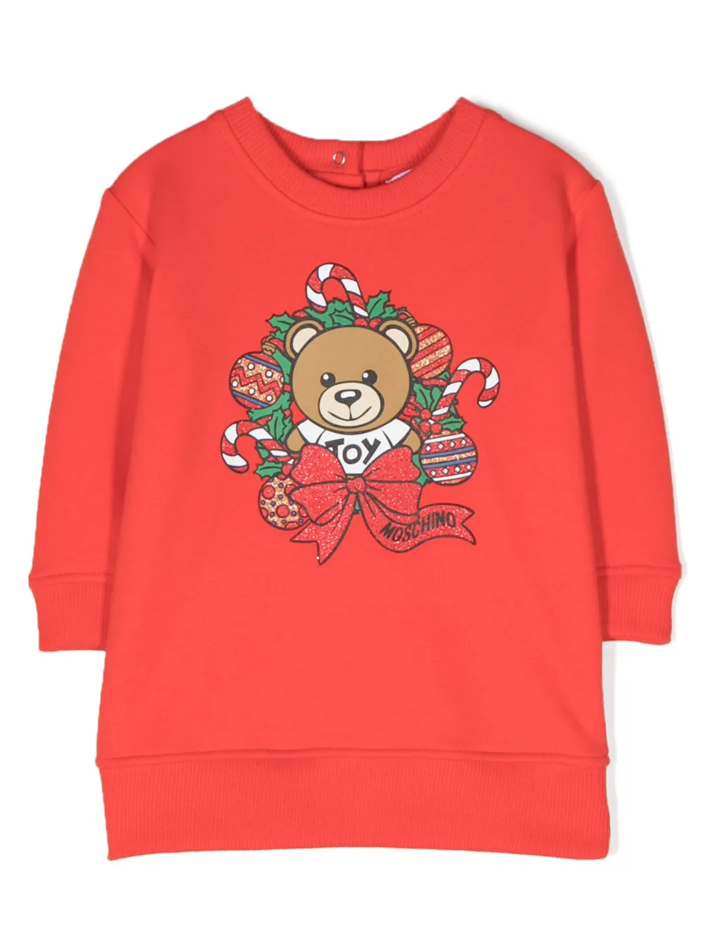 

Платье с принтом Moschino Kids, красный