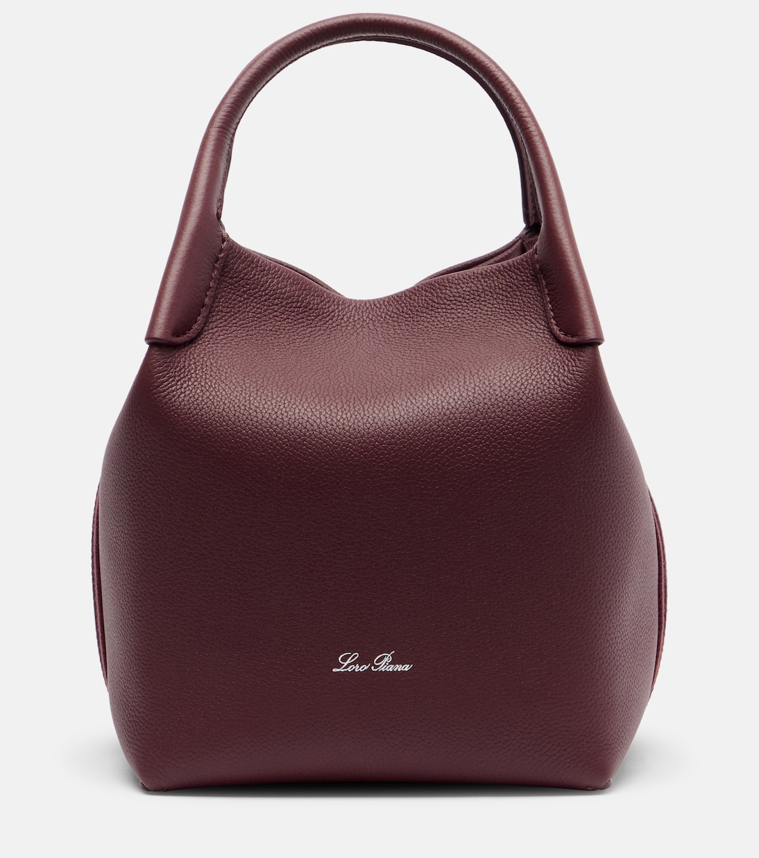 

Сумка-ведро Bale Small из кожи Loro Piana, Azuki Beans/Sun Gold