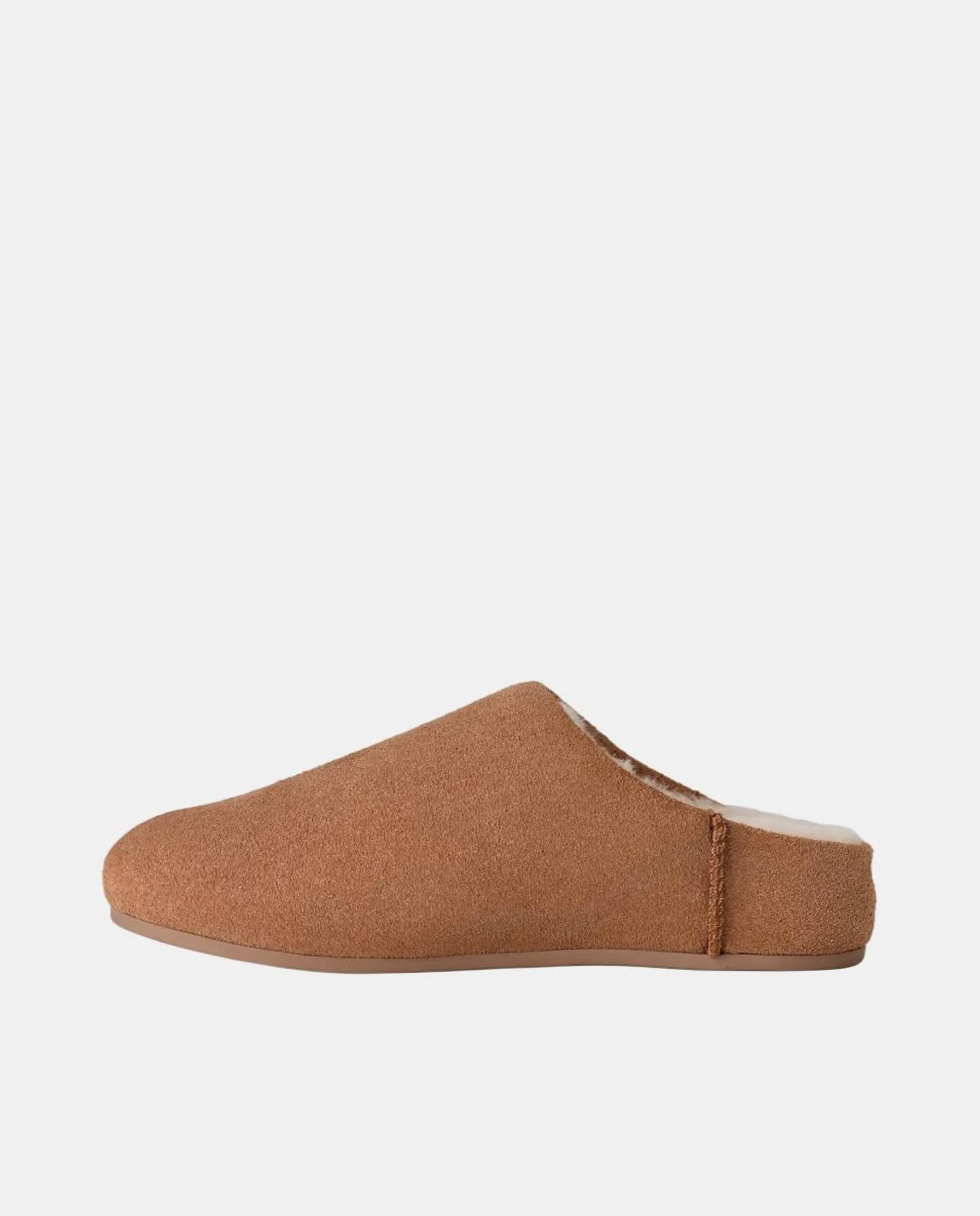 Женские тапочки ELEA SLIP ON из кожи с меховой подкладкой Ugg, коричневый — фото 3