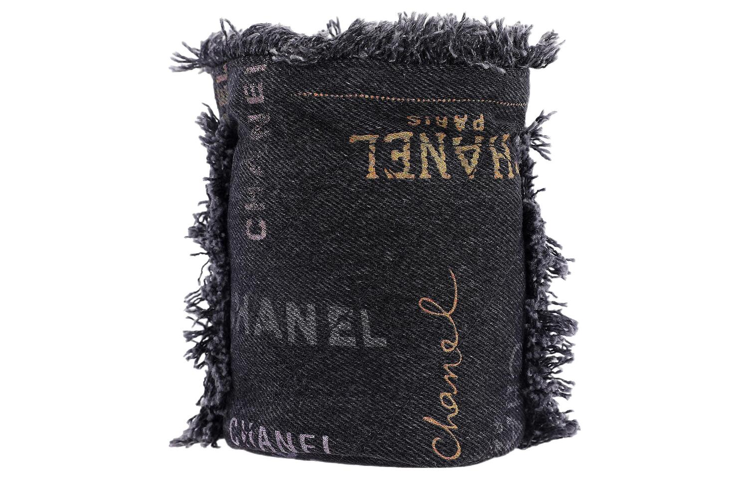 Джинсовая ведерка кроссбодди, мини-сумка через плечо женская черная CHANEL — фото 3