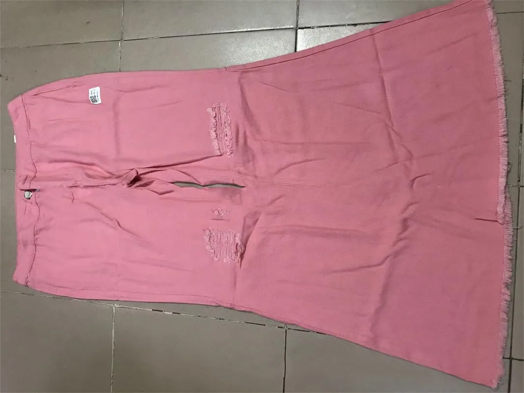 

Джинсы Flare для женщин Y2k с потертостями VIVICOLOR