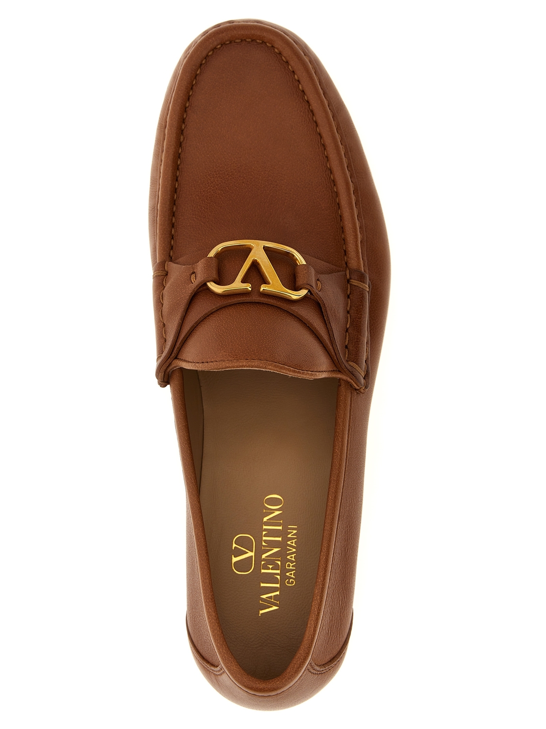 Лоферы Valentino Garavani VLogo Signature VALENTINO GARAVANI, коричневый — фото 4