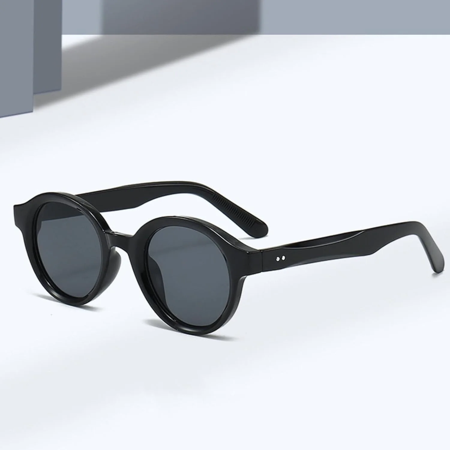 

Круглые женские солнцезащитные очки с градиентным покрытием UV400, конфетные цвета; мужские солнцезащитные очки с заклепками в стиле панк DSVIGF, Yellow Leopard Grey