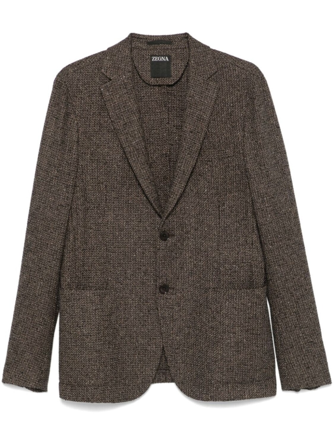

Плетеный блейзер Zegna, коричневый