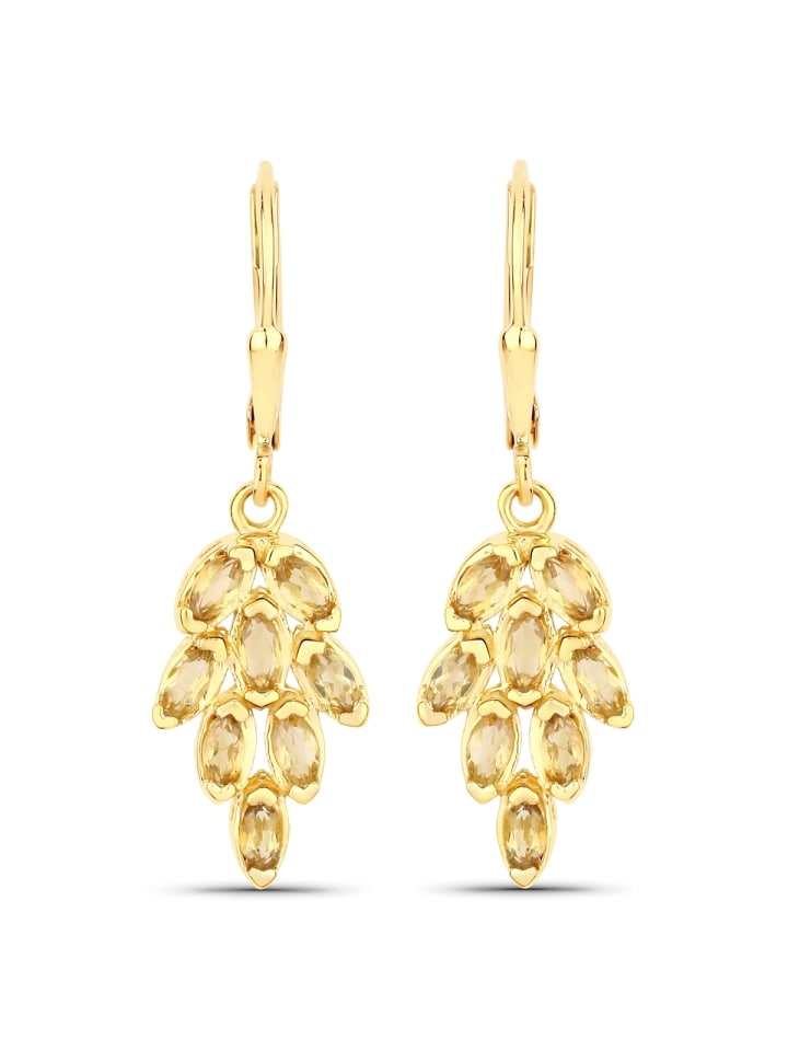 

Rafaela Donata Серьги из стерлингового серебра с цитрином в оправе из желтого золота