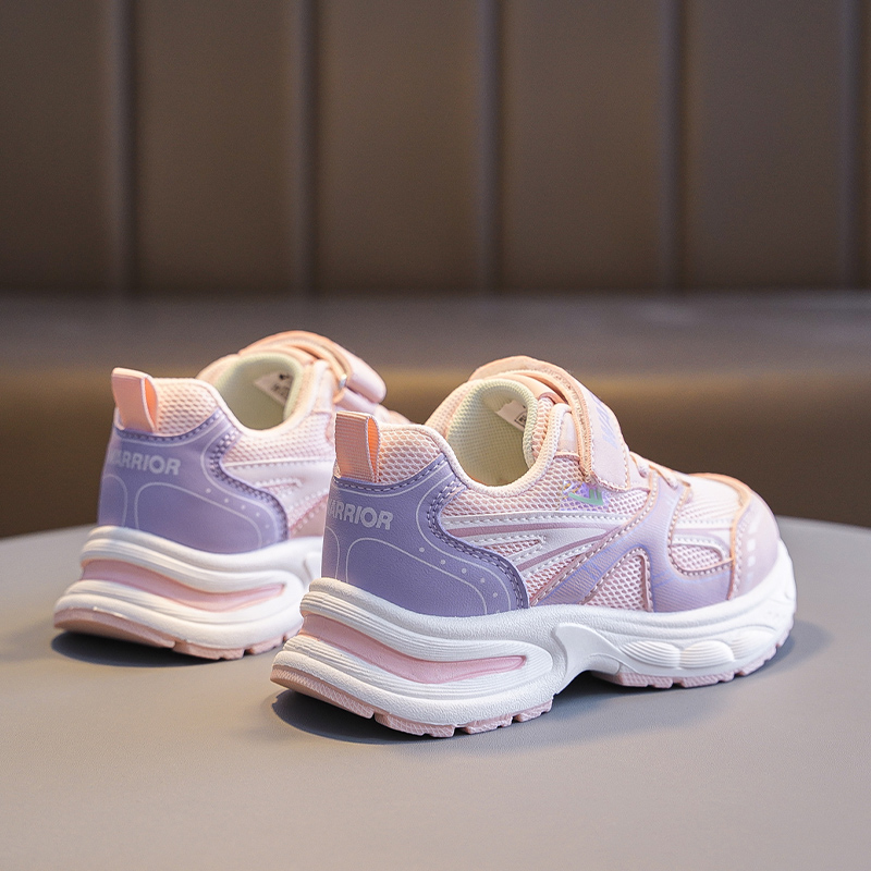 WARRIOR Беговые кроссовки для детей Pink Purple с амортизацией, устойчивые к истиранию и скольжению — фото 3