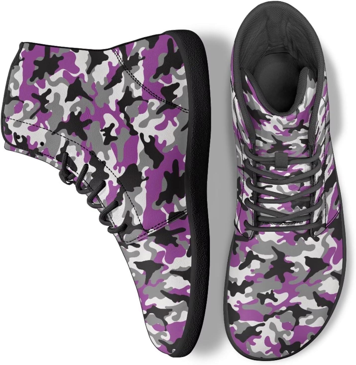 

Кроссовки на высокой подошве с камуфляжным принтом для мужчин и женщин, баскетбольные, теннисные, для бизнеса, прогулок и работы в офисе Ecaestolph, черный