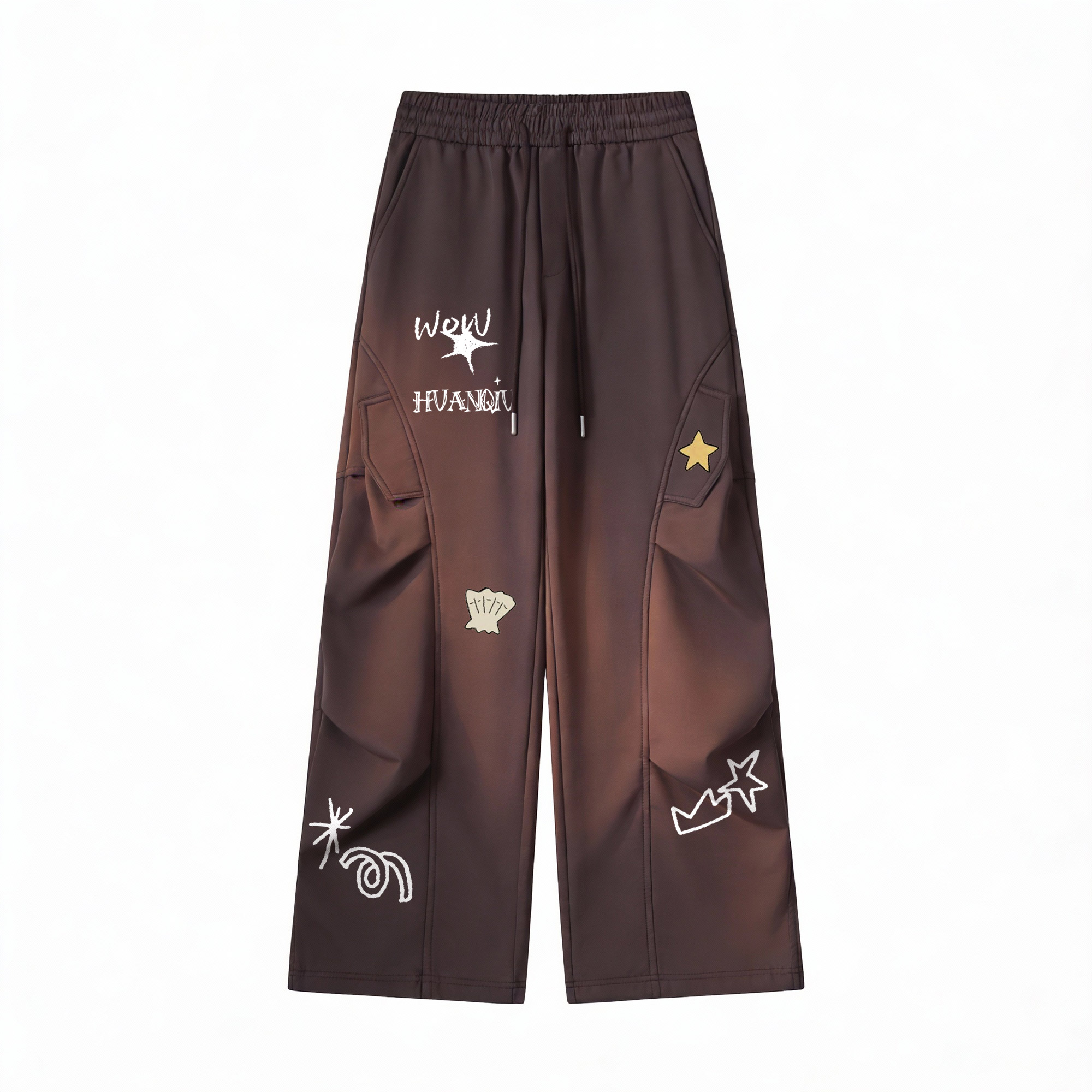 

Повседневные брюки унисекс утепленные с флисовой подкладкой карго HUANQIU, фиолетовый