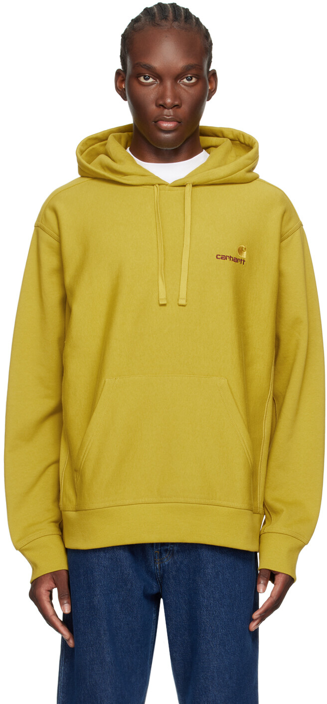 

Желтая американская криптографическая толстовка с капюшоном Carhartt Work In Progress