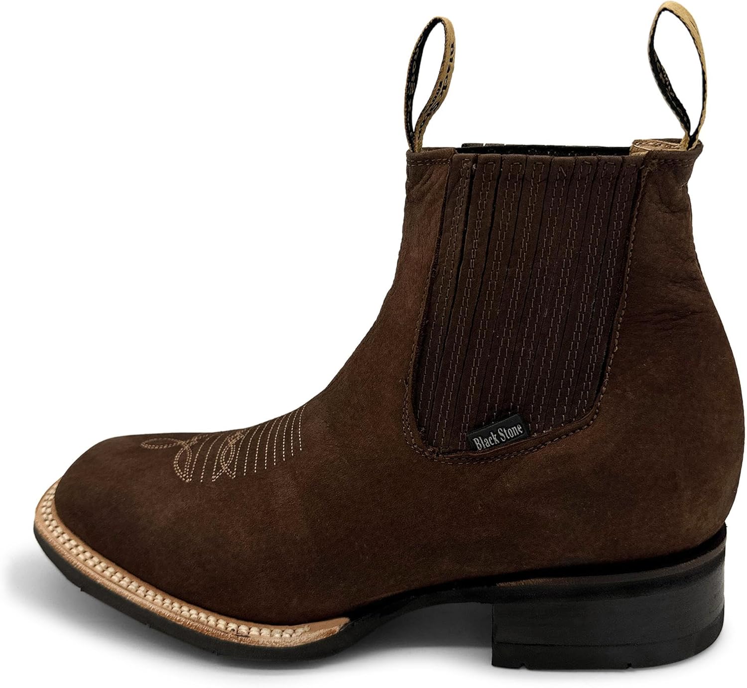 

Мужские кожаные короткие ботинки Western Shops с квадратным носком и резиновой подошвой The Western Shops, Flother Café