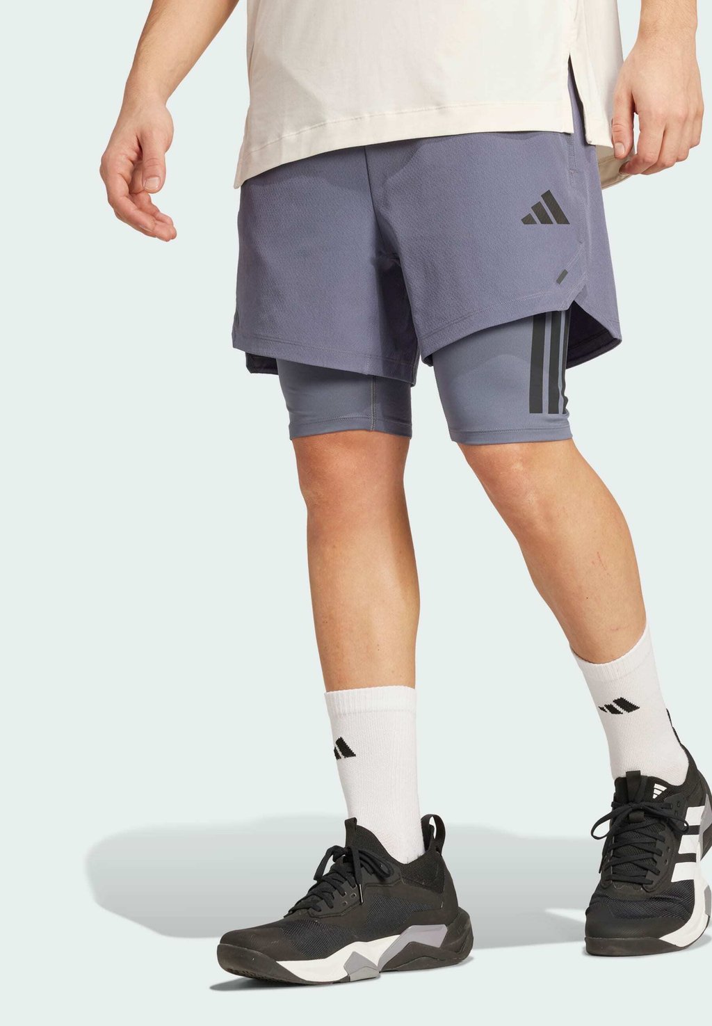 

Шорты 2 в 1 2-IN-1 POWER Adidas Performance, черный