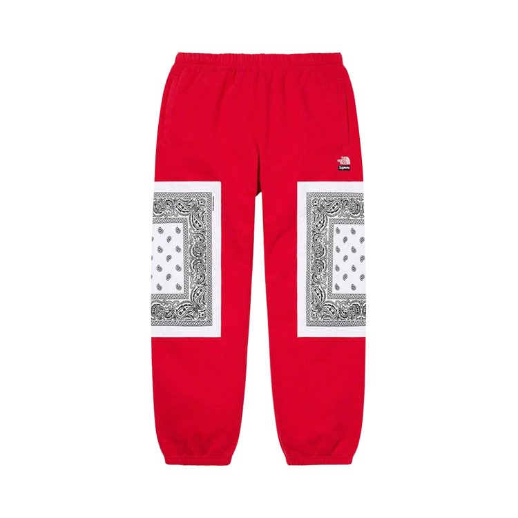 

Спортивные брюки Supreme x The North Face Bandana Sweatpant, красный