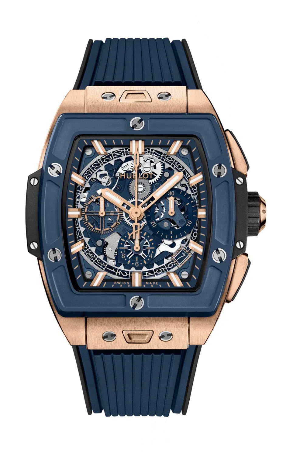 SPIRIT OF BIG BANG KING GOLD СИНЯЯ КЕРАМИКА 42 ММ - 642.OL.7180.RX HUBLOT, золотой