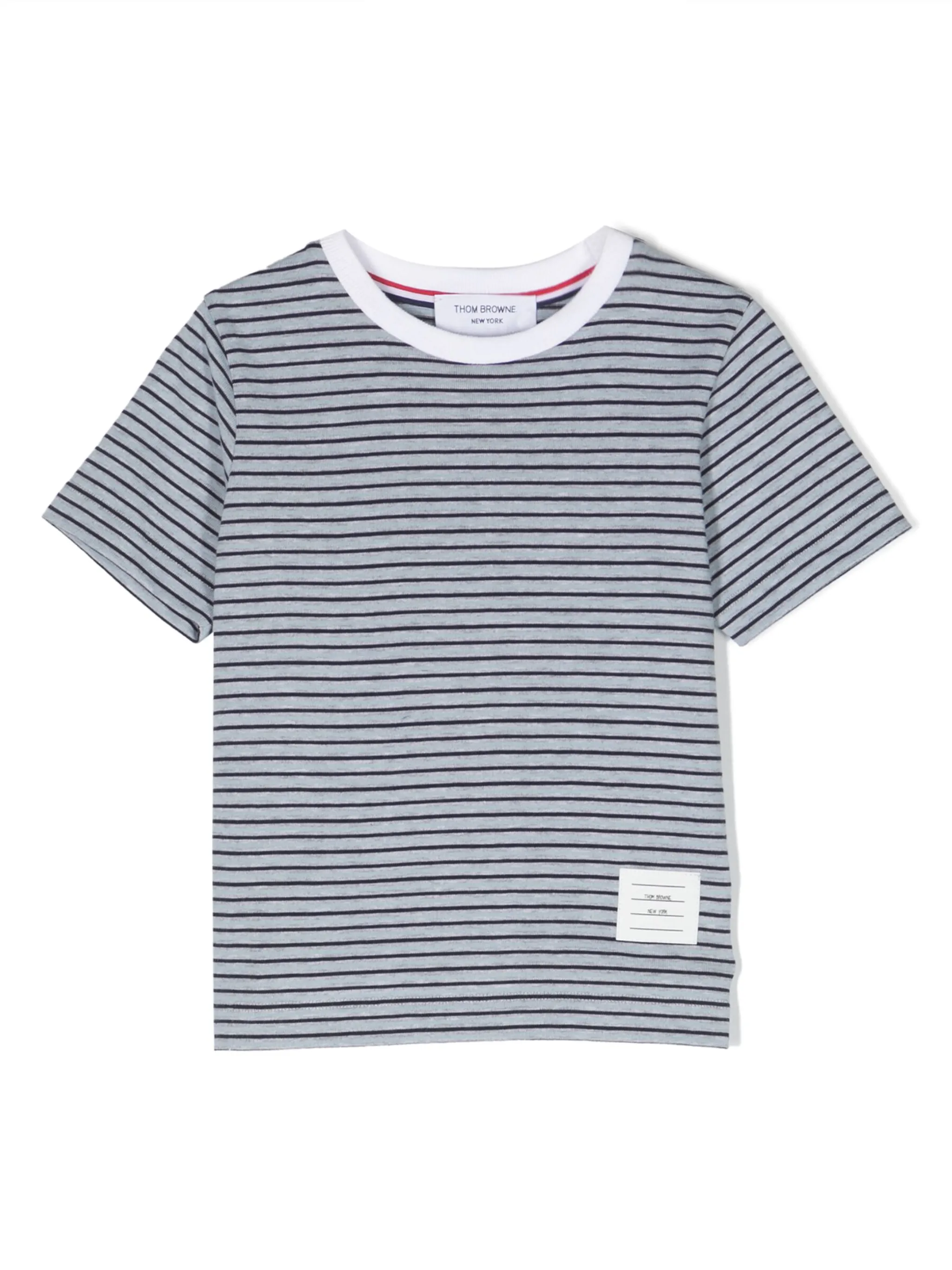 

Футболка в полоску Thom Browne Kids, синий