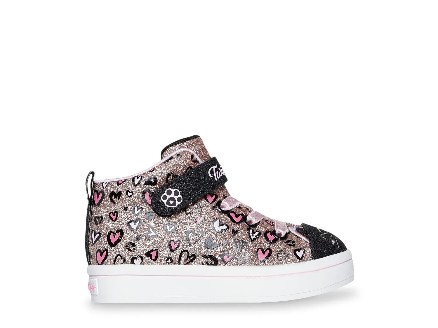 Кроссовки Skechers Twinkle Toes Twi-Lites 2.0 Kitty Cutie Light-Up Sneaker - Kids', черный/золотой — фото 3