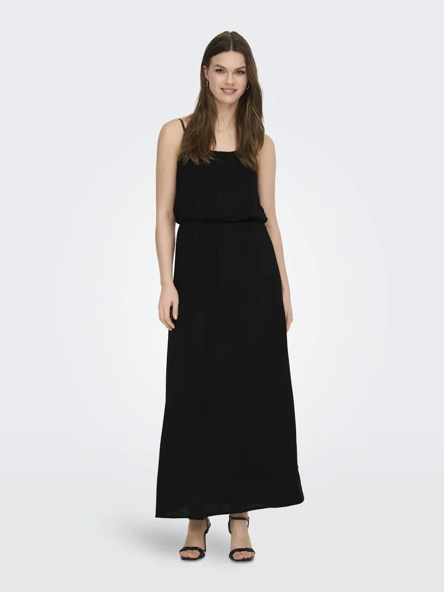 

ONLY платье макси "ONLNOVA LIFE VIS STRAP MAXI DRESS SOLID", черный