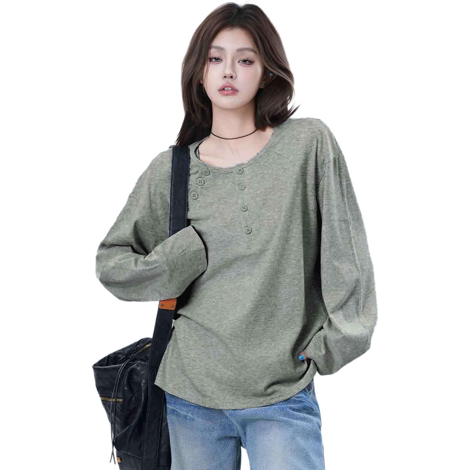 

Футболка Unisex Henry Collar Moderate Straight Fit NEVER RULE, белый серый