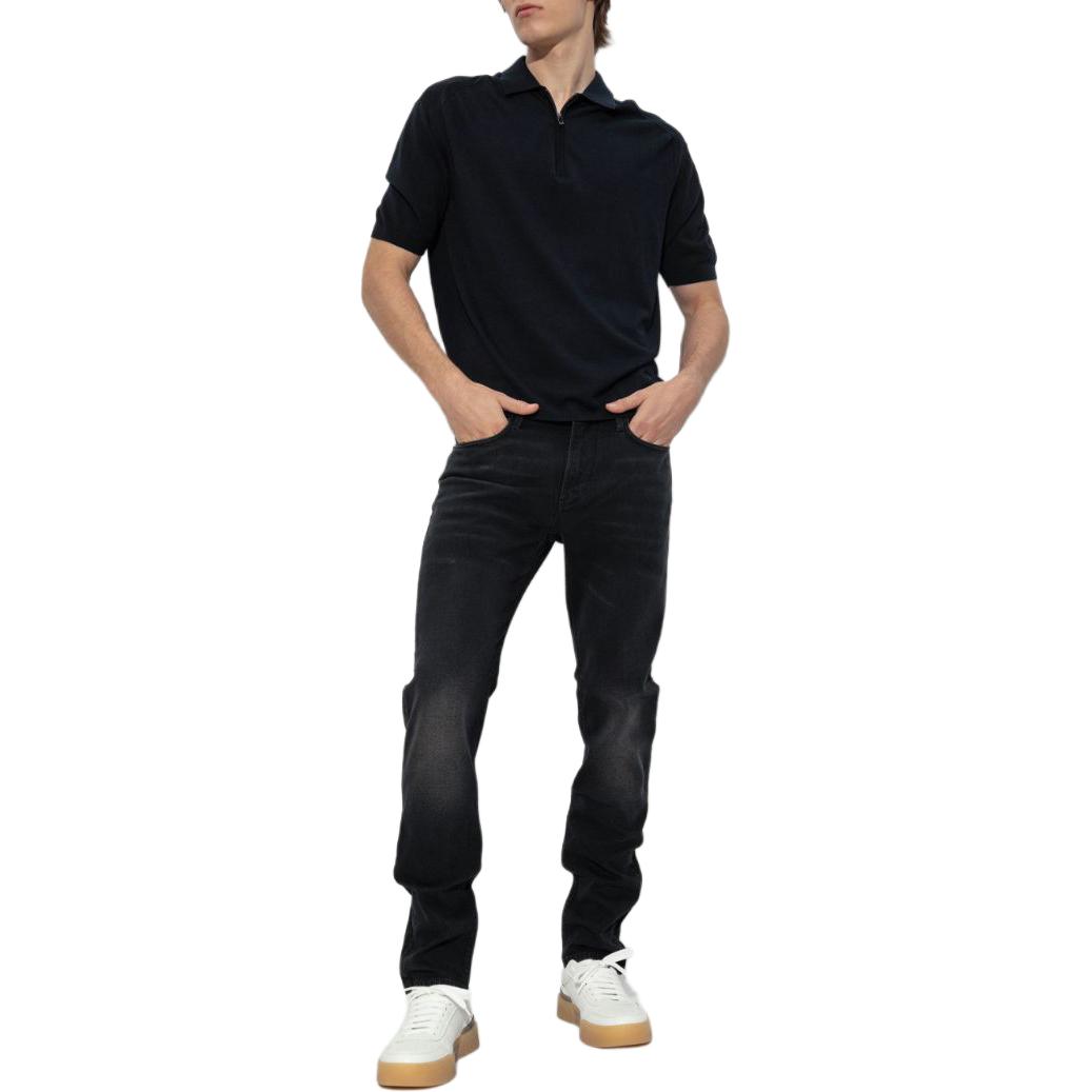 Джинсы J 06 Slim от Emporio Armani, черные — фото 2