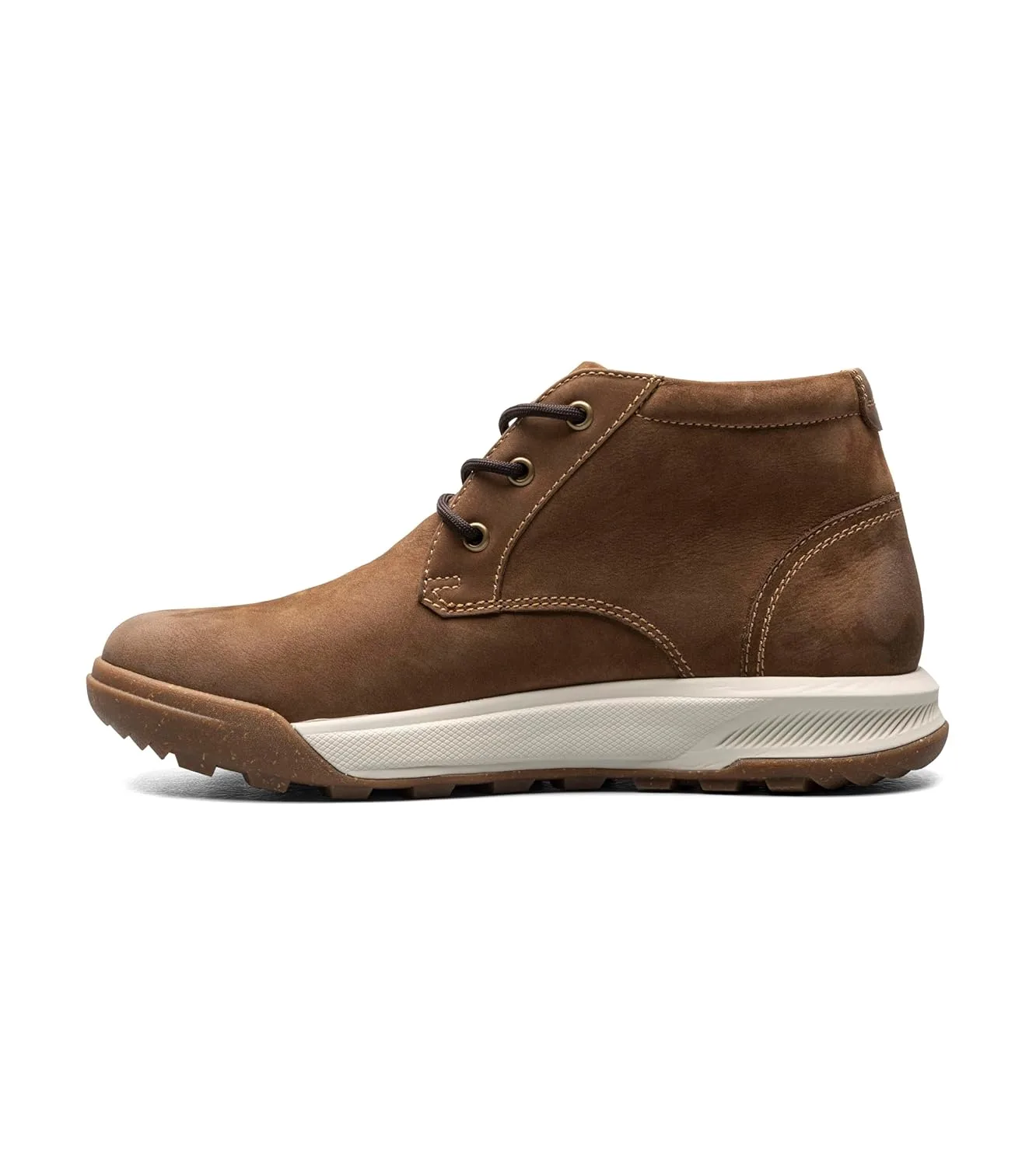 Мужские ботинки Florsheim Trail Mix выполнены в цвете «мокко» и имеют гладкую подошву-носок — фото 4