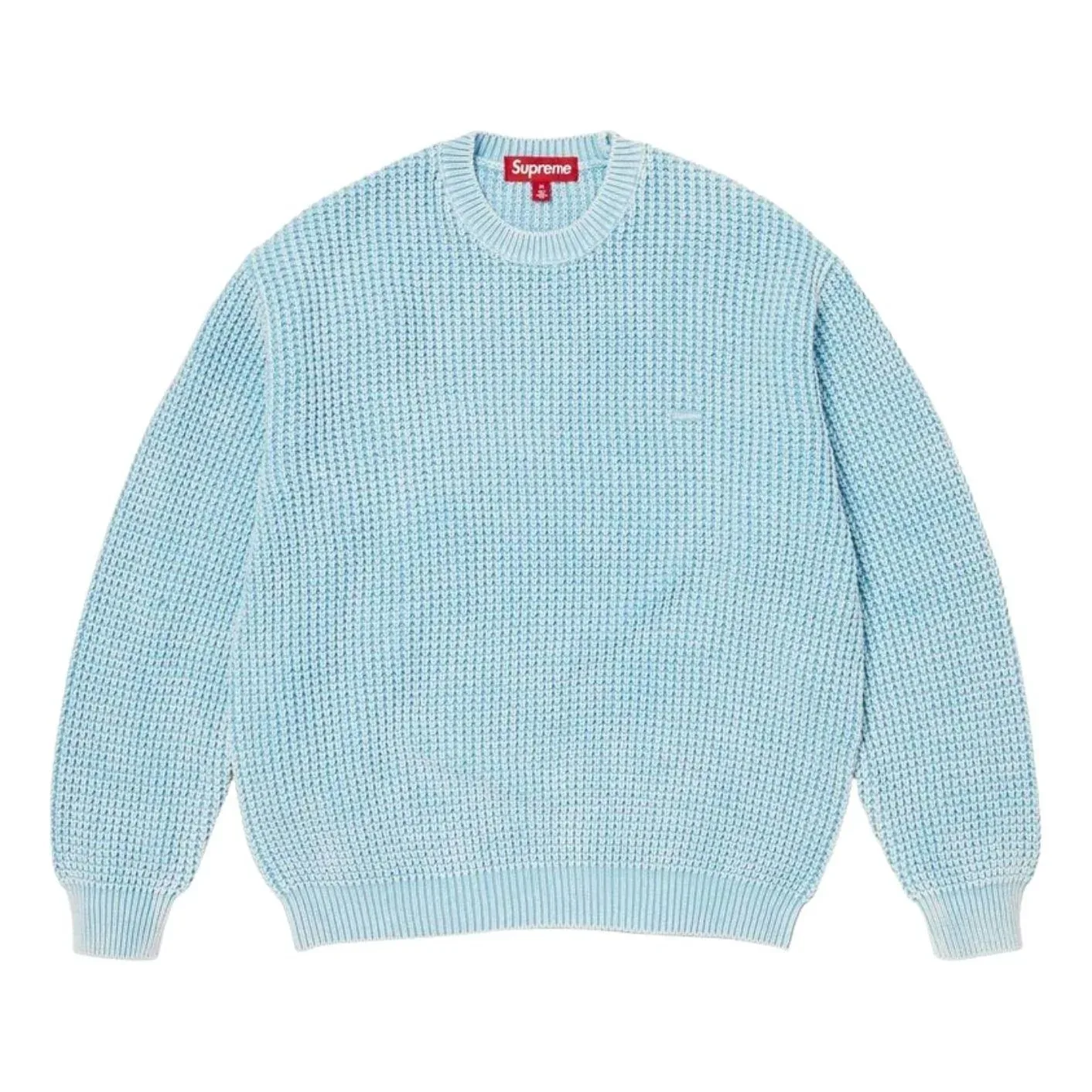 Свитер Supreme SS26 Washed Small Box Waffle 'Light Blue'