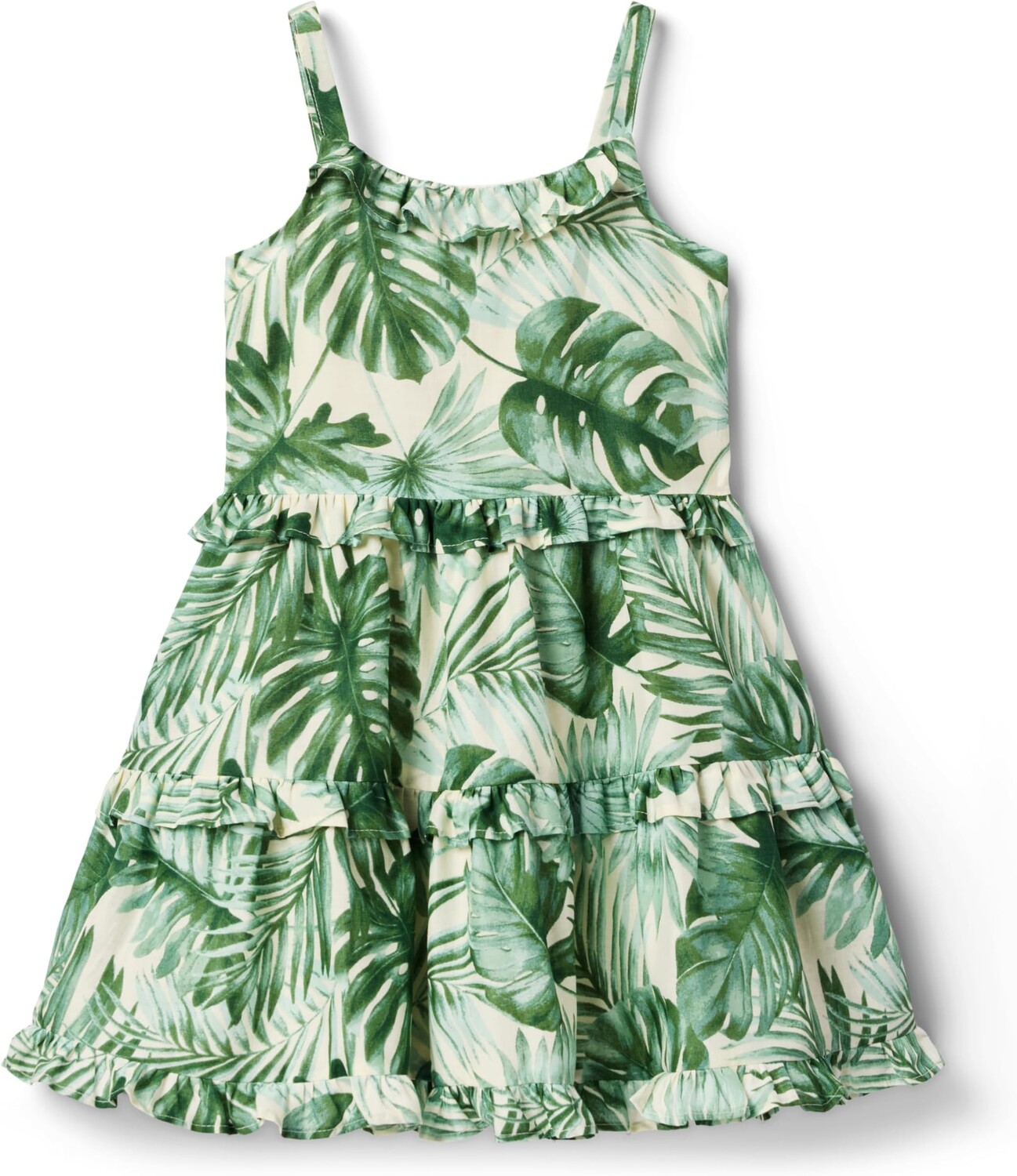 

Платье Janie and Jack Girls Palm Print Dress, зеленый