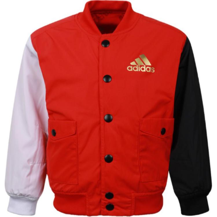 Красная детская куртка для детей от 3 до 7 лет Adidas, красный — фото 3