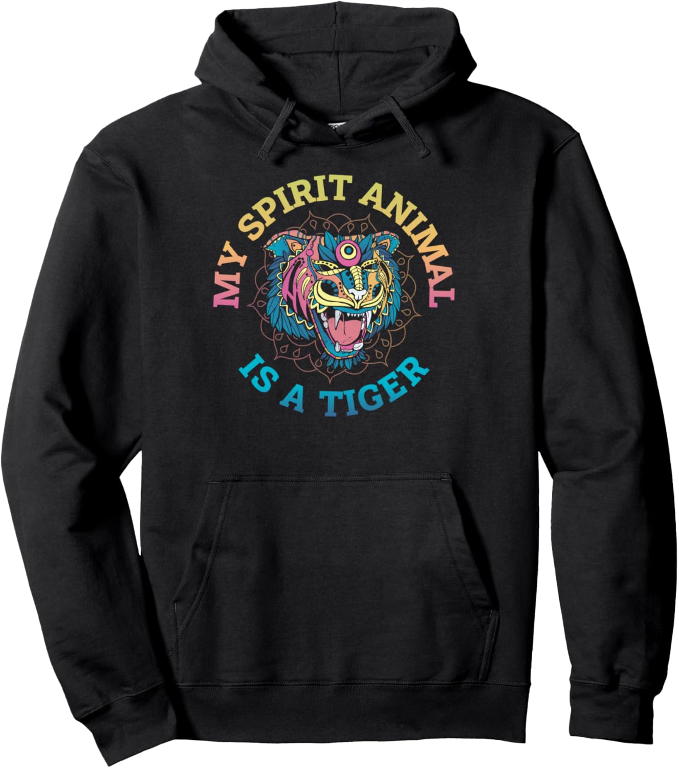 

Худи с изображением тигра и его животного-символа Tiger Lover Clothing, черный