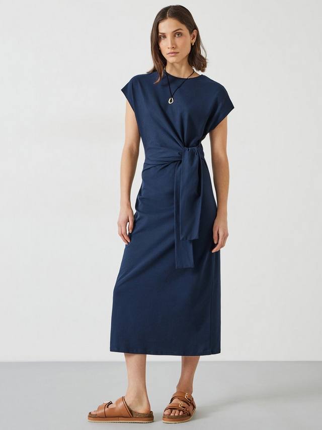 

Платье из хлопчатобумажного джерси trinny миди HUSH, цвет Midnight Navy