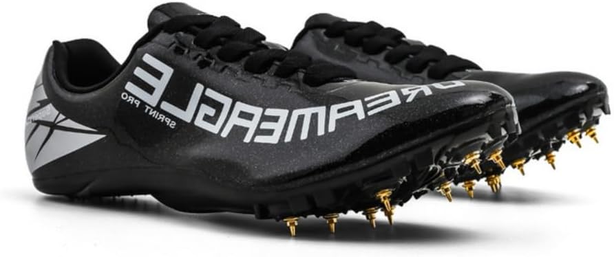 

Легкие беговые шиповки для легкой атлетики - кроссовки для спринта и соревнований с съемными шипами для спринта, прыжков в длину и тренировок Spedify, черный