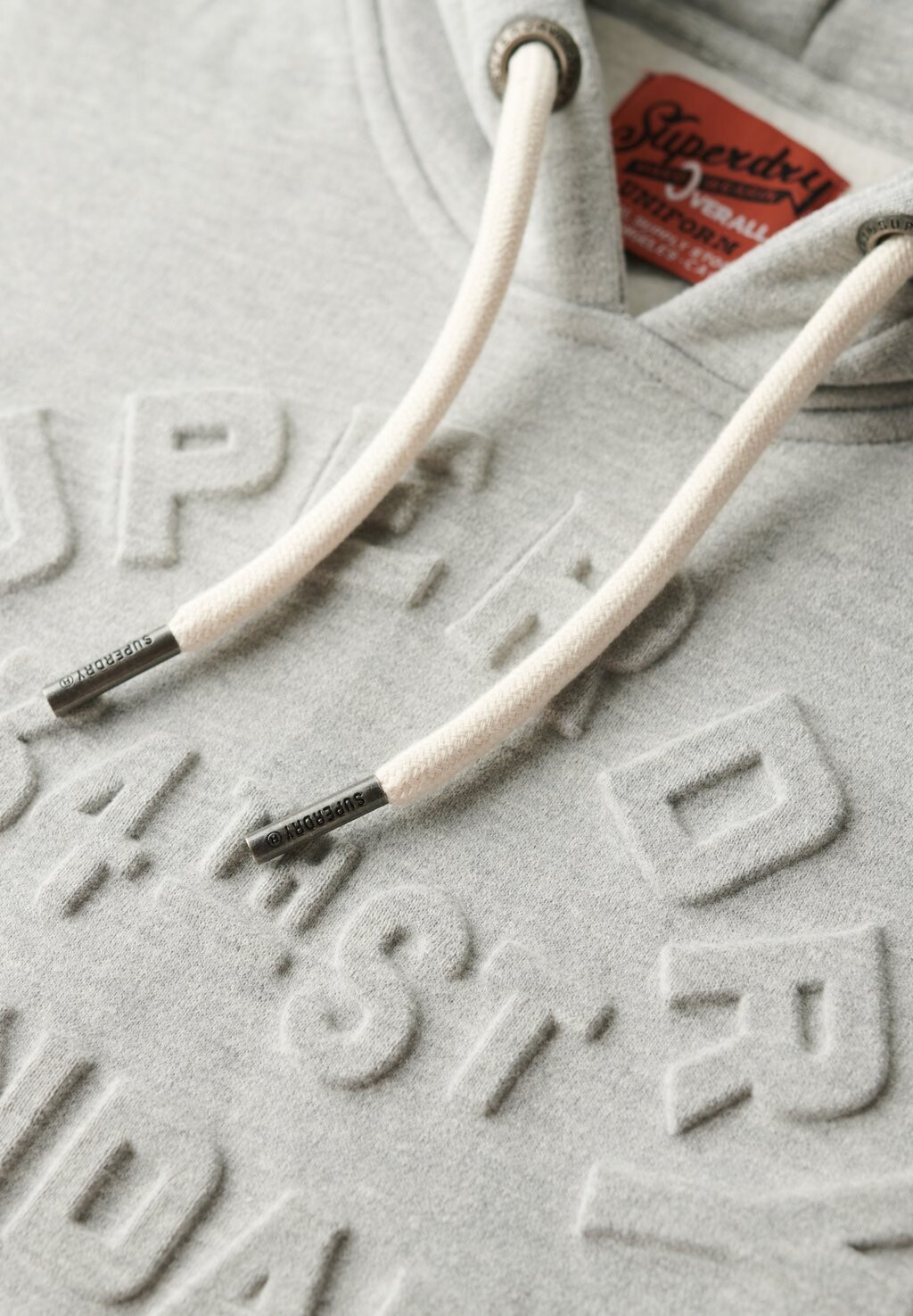 

Толстовка с капюшоном EMBOSSED LOGO GRAPHIC Superdry, светло-серый