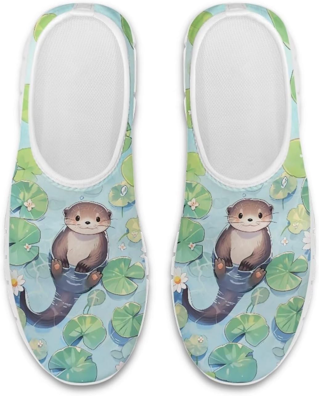 

Кроссовки-челси Chaqlin Slip-On для женщин и мужчин, дорожно-беговые теннисные туфли с животным принтом, низкие дышащие сетчатые теннисные туфли Clipper, Seal Lotus Leaf