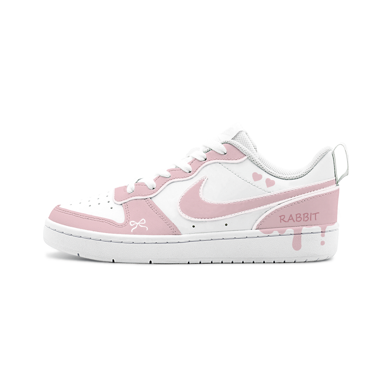 

Детские кроссовки для скейтбординга Court Borough Low 2 Low Top для подростков Nike, белый/розовый