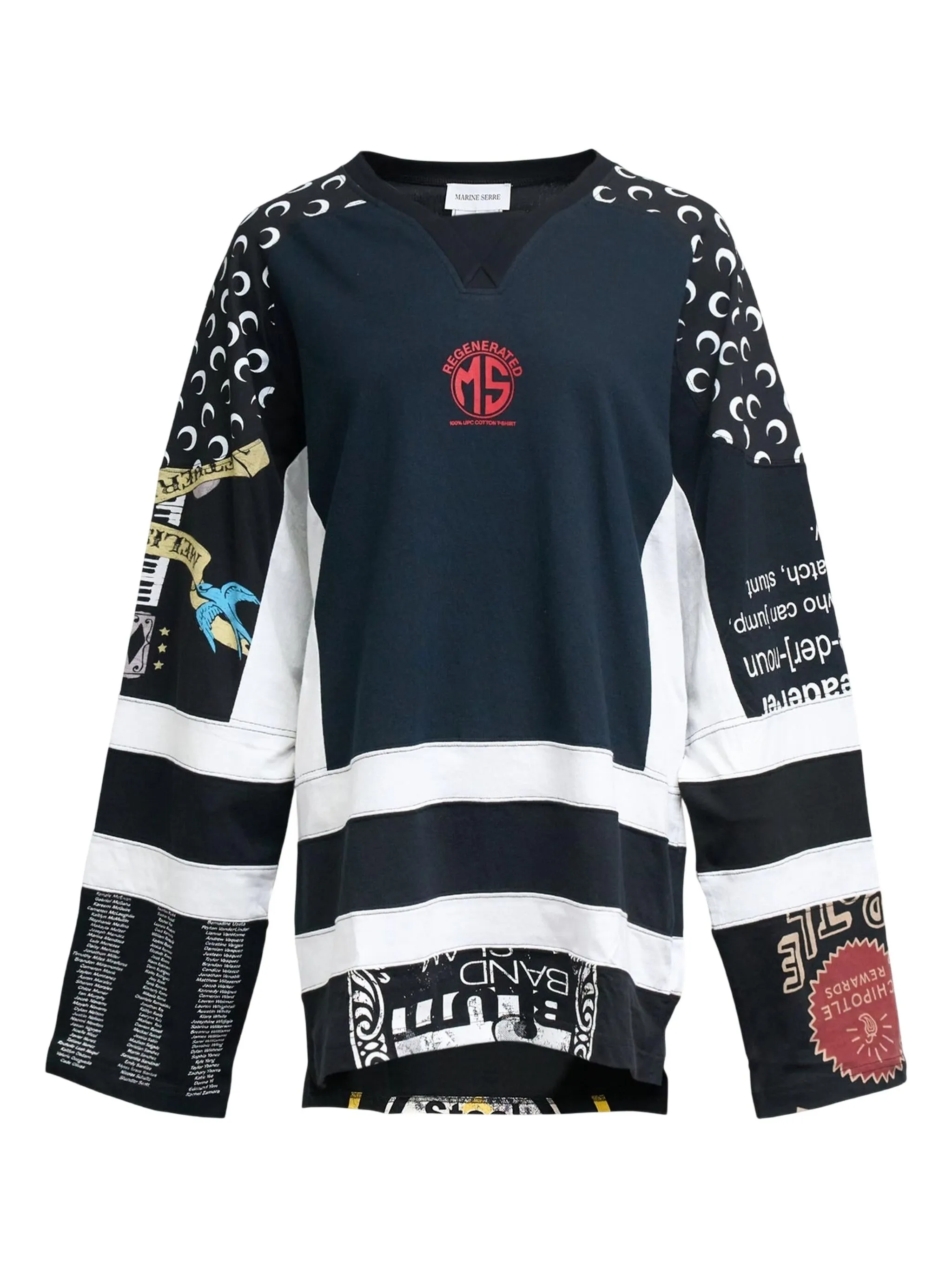 

Топ со вставками Marine Serre, черный