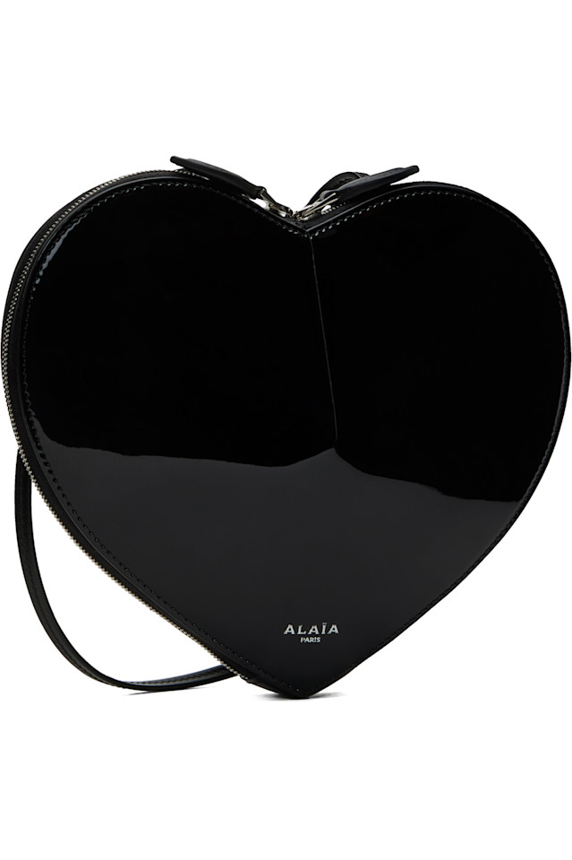 Сумка из телячьей кожи Le coeur Alaïa, черный — фото 2