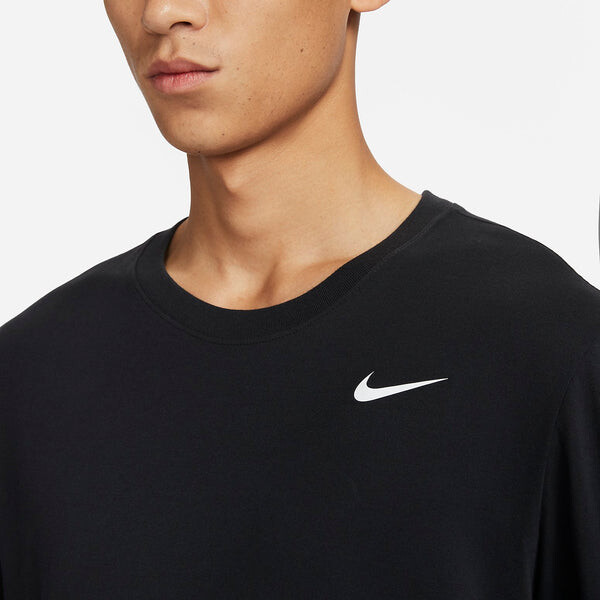 Футболка dri fit uv длинный рукав майлер бег футболка Nike, черный — фото 3