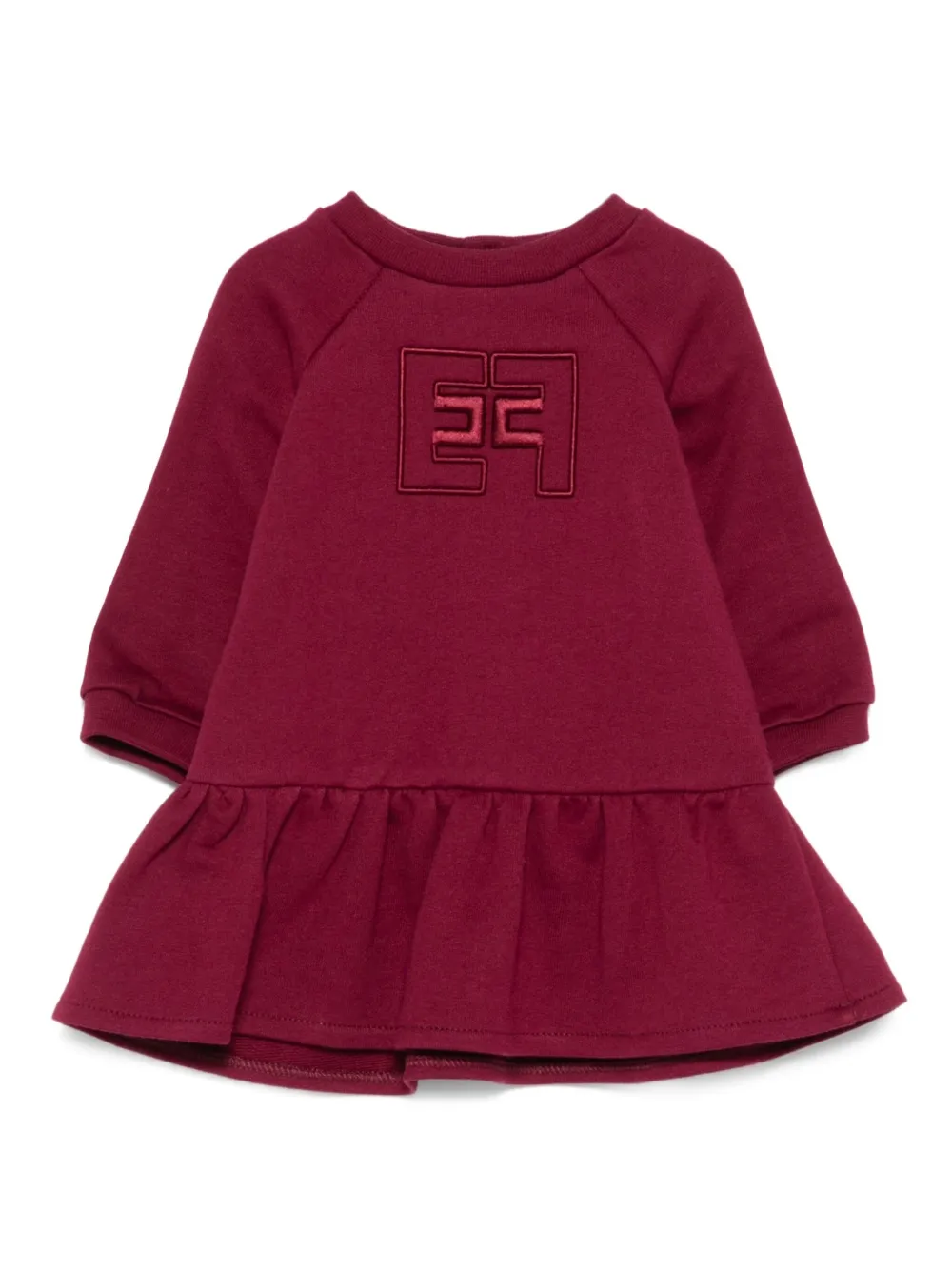 

Платье с вышитым логотипом Elisabetta Franchi La Mia Bambina, красный