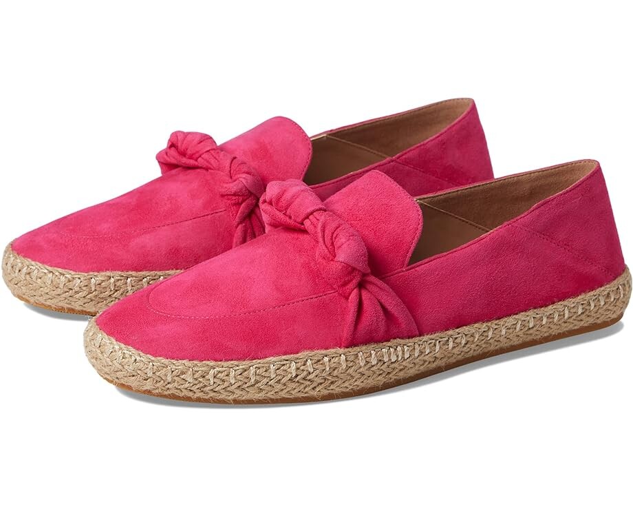 

Лоферы Cole Haan Cloudfeel Knotted Espadrille, цвет Pink Peacock Suede/Natural Jute