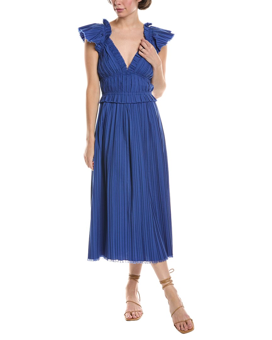 

Sea NY Grier плиссированное платье миди, синий