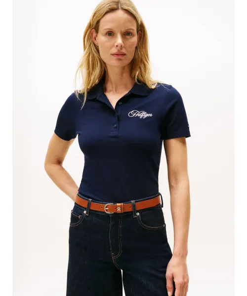 

Футболка поло Slim fit Tommy Hilfiger, синий