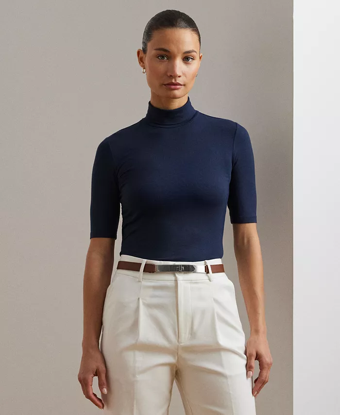 

Облегающая водолазка Lauren Ralph Lauren, синий