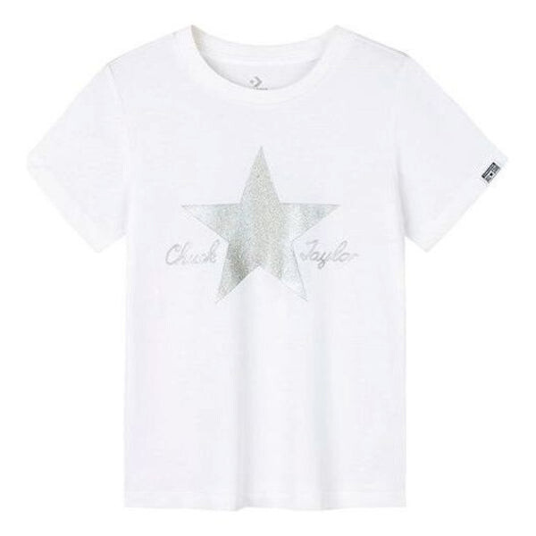 

Футболка logo printed t-shirt 'white silver' Converse, белый