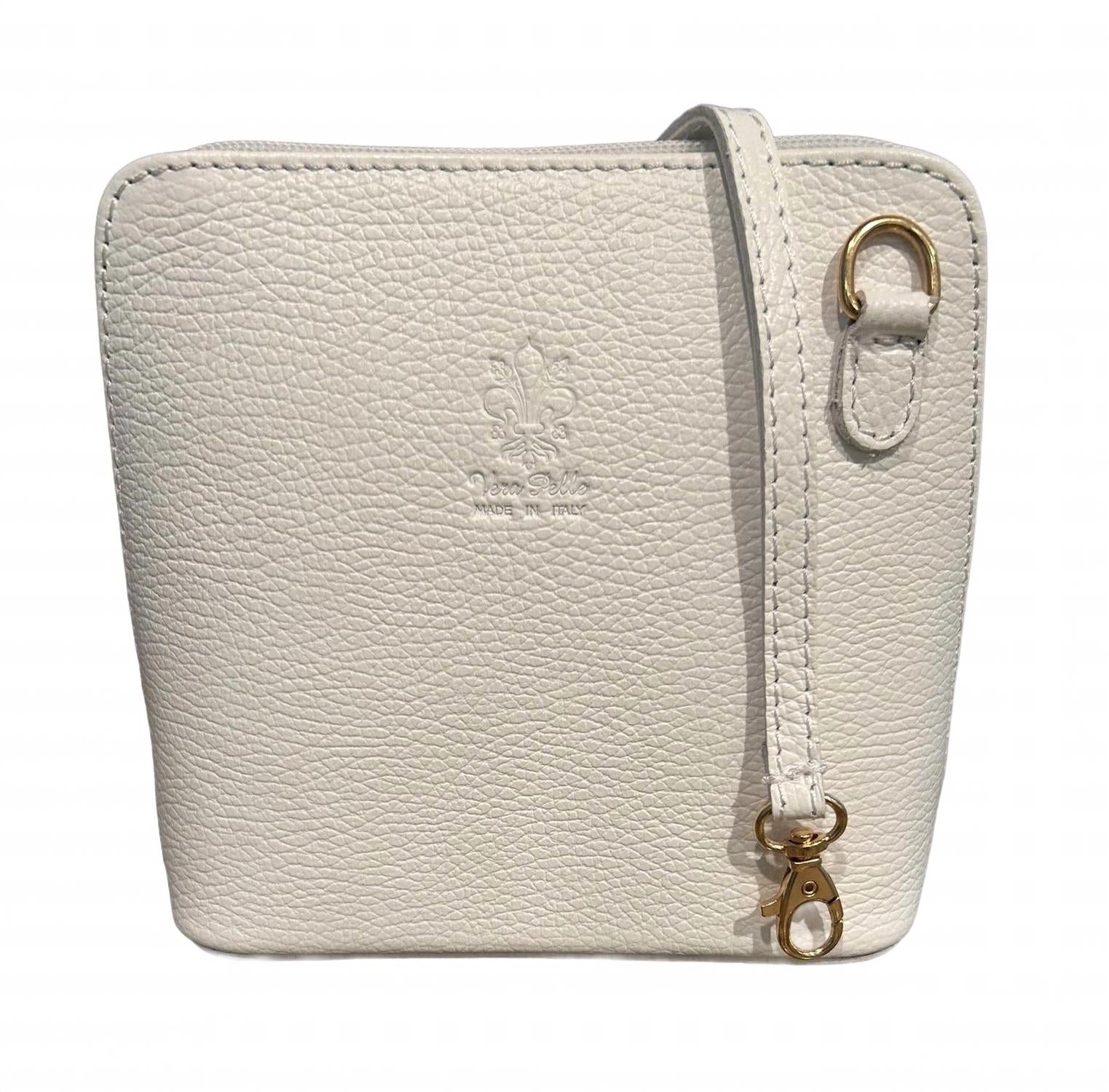 

Женская сумка Marbella через плечо в белом цвете Made in Italy