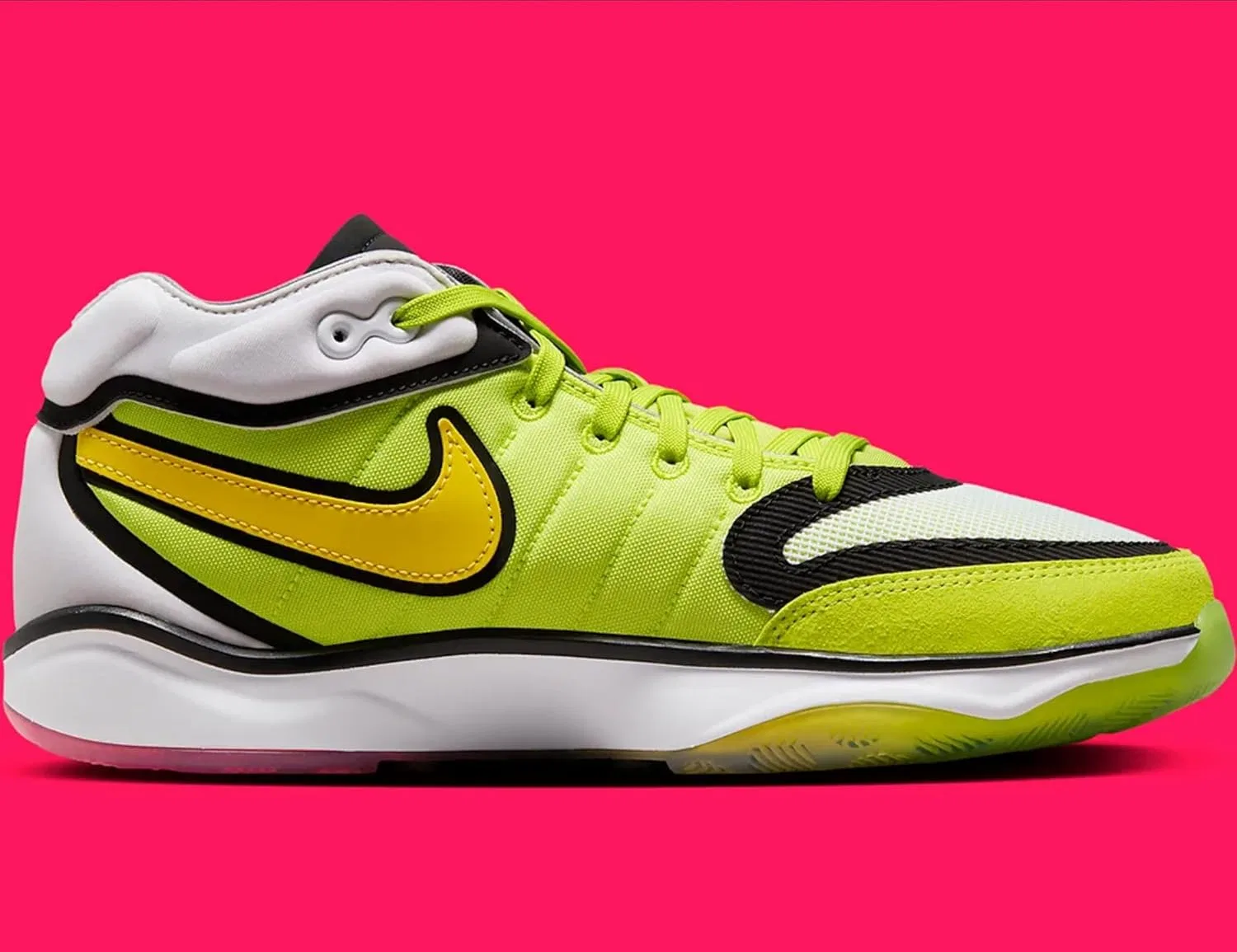Мужские баскетбольные кроссовки Nike Air Zoom GT Hustle 2, Cyber Vivid Sulfer White — фото 3