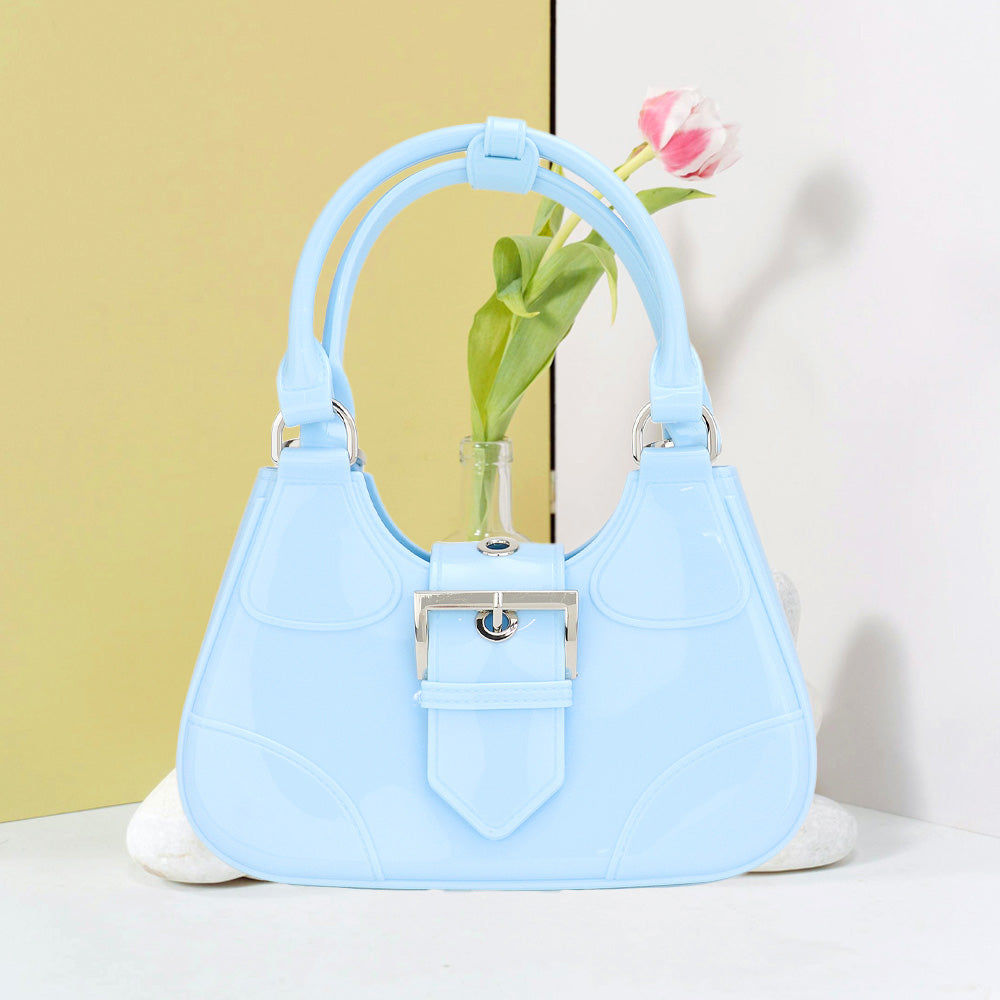 

Сумка через плечо с пряжкой и заостренным краем FASHNZFAB, синий