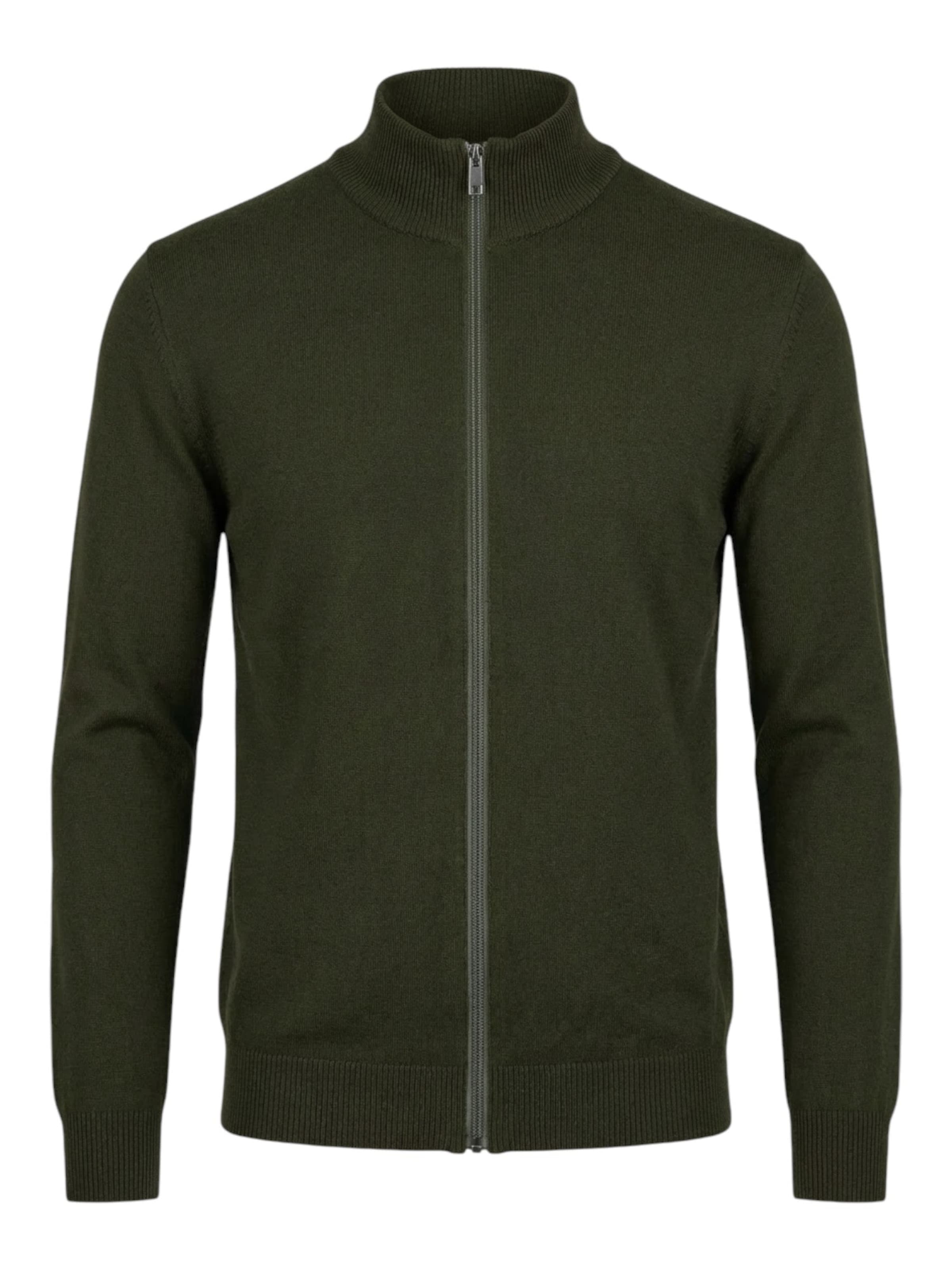 

TEESHOPPEN Кардиган из трикотажа в темно-зеленом цвете