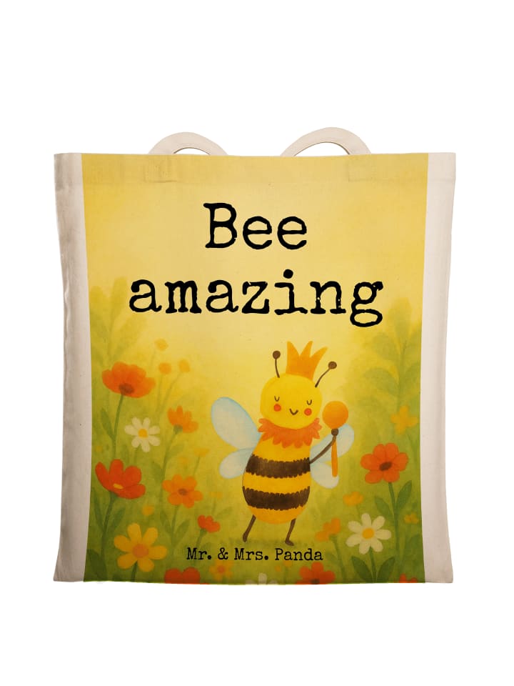 

Mr. & Mrs. Panda Сумка с изображением пчелы и короля и надписью белого цвета