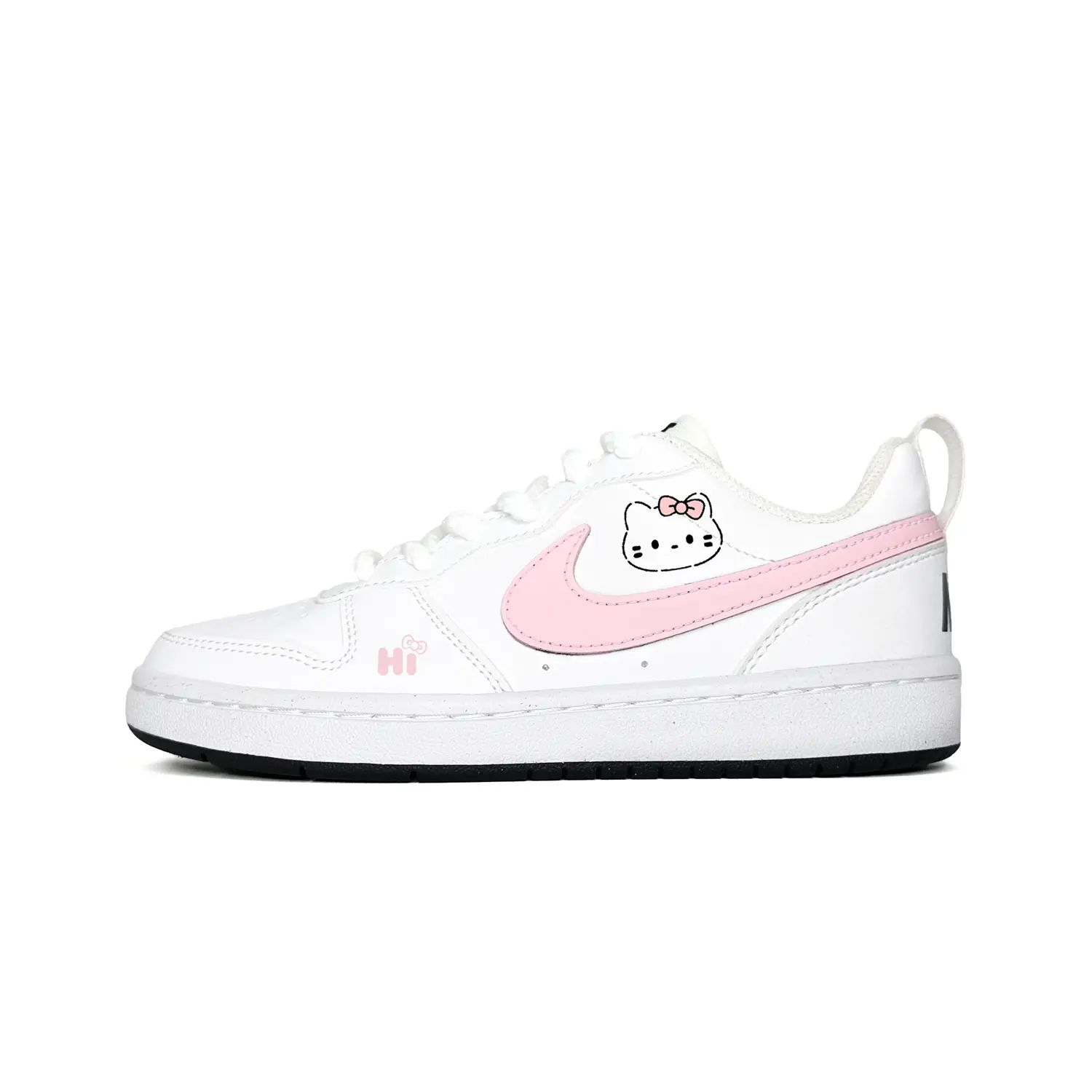 

Nike Court Borough Kitten устойчивые к истиранию низкие скейтборд кроссовки Pink Kids'