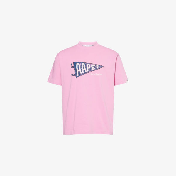 

Футболка Aape с принтом логотипа, розовый