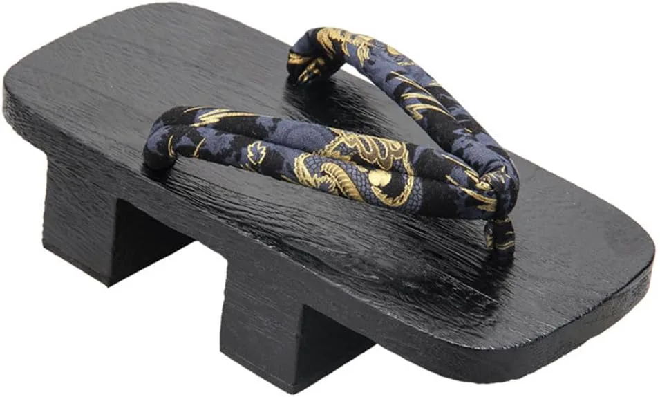 

Вьетнамки Японские деревянные сабо сандалии Япония традиционная обувь Гета, китайский стиль дракон цветочные летние тапочки, деревянные сабо с двойными зубцами, мужские высокие каблуки CHEWYZ