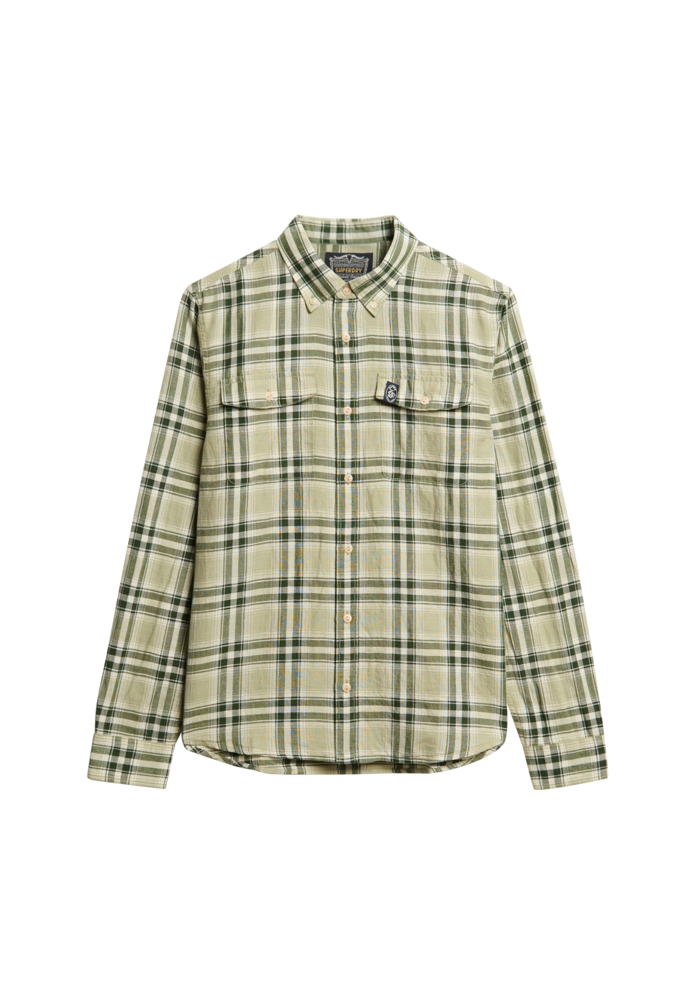 

Superdry & Co Рубашка на пуговицах Regular fit 'The Merchant Store' в цвете хаки, Fir